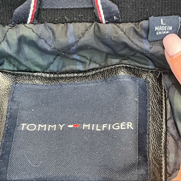 TOMMY HILFIGER Faux Leather Motorcycle Coat - Picture 10 of 13